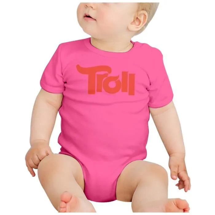 Body Bébé Manche Courte Rose Troll Jeux Vidéo Meme Internet Gamer-1