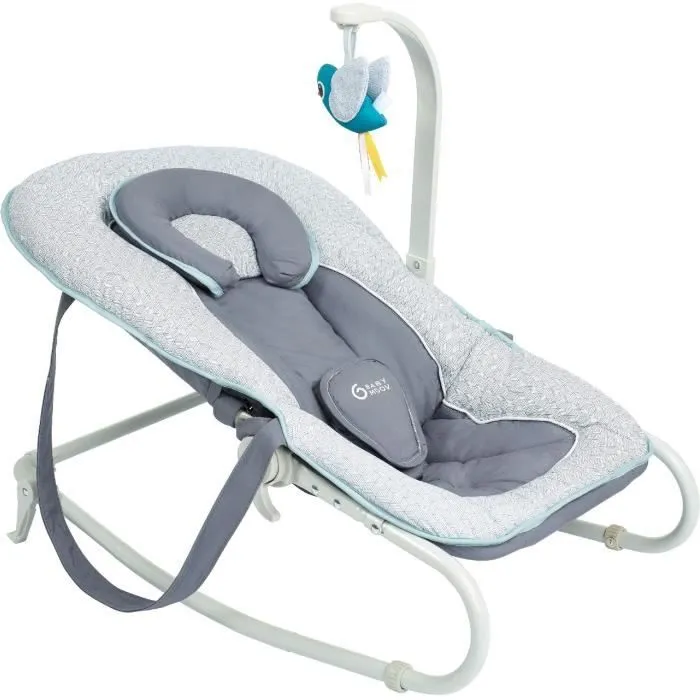 Babymoov Transat pour bébé Graphik Bleu et gris-0