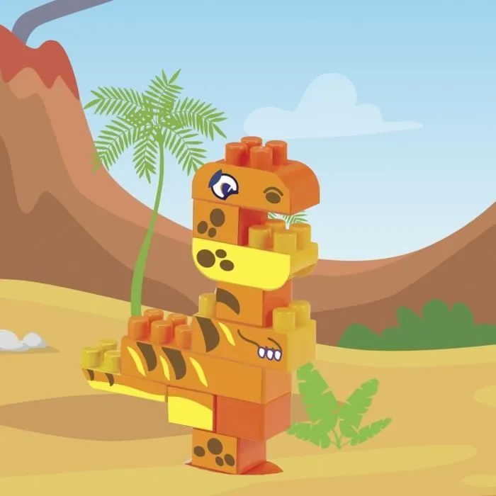 Coffre Dinosaures Abrick 150 pièces - Ecoiffier - Jeu de Construction pour Enfant - Dès 18 Mois-3