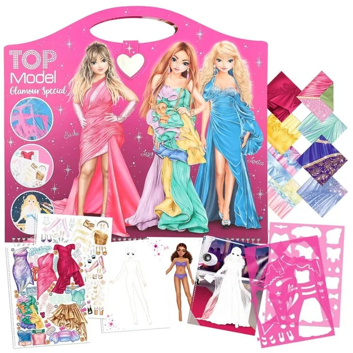 Livre de coloriage TOPModel by Depesche - Glamour Special avec 52 pages et accessoires-0