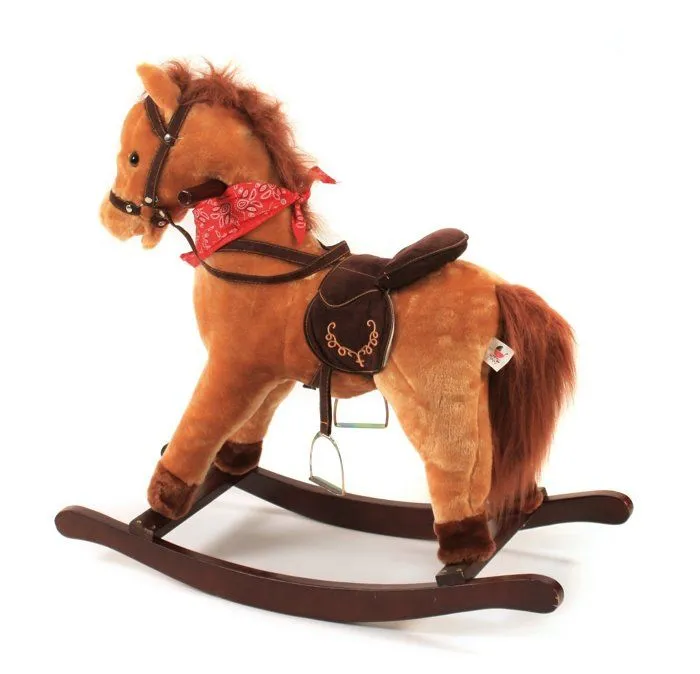 Jouet a bascule Bayer chic - 405-05 - 2000 Cheval a Bascule avec Son Marron-1