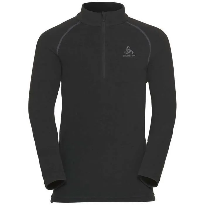 T-shirt manches longues enfant - ODLO - Noir - 100% polyester recyclé - Coupe Regular - Mixte-0