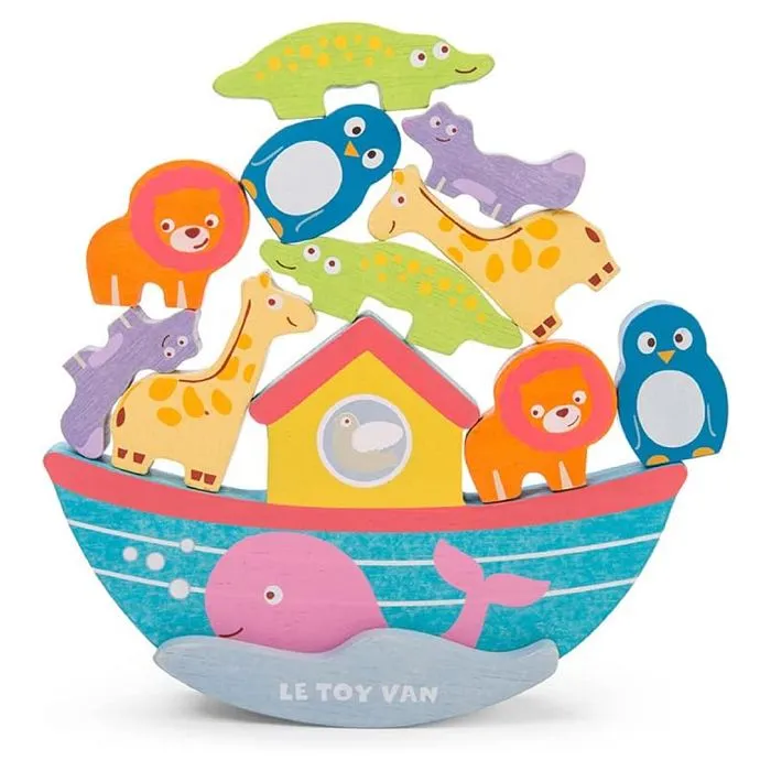 Jouet en bois - Le Toy Van - Arche d'équilibre de Noé - 10 animaux - 24 mois à 6 ans - Intérieur-1