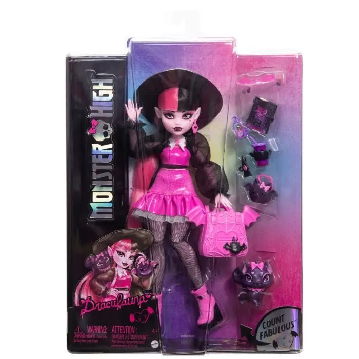 Monster High-Draculaura-Poupée avec animal de compagnie et accessoires HRP64-4