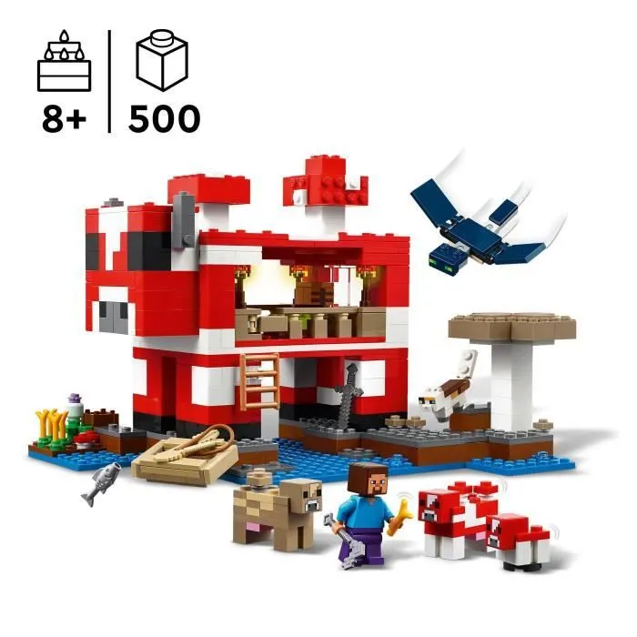 LEGO Minecraft 21270 La maison des Champimeuhs - Jeu de construction pour fille dès 8 ans-1