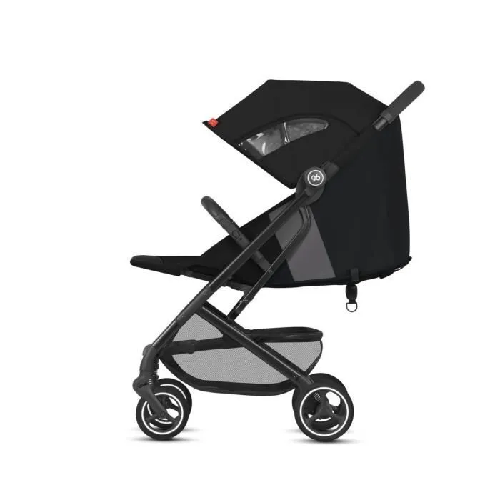 Poussette citadine GB Qbit+ All-City Châssis Chrome/Noir siège Vanilla Beige 2020 - Compacte et confortable-2