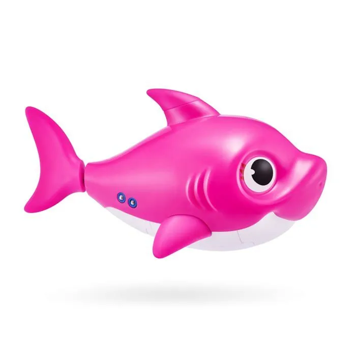 Robo alive - 71109D-2023 - ZURU Jouet de Bain Bébé Requin à Piles pour Chanter et Nager (Rose Mommy Shark)-2