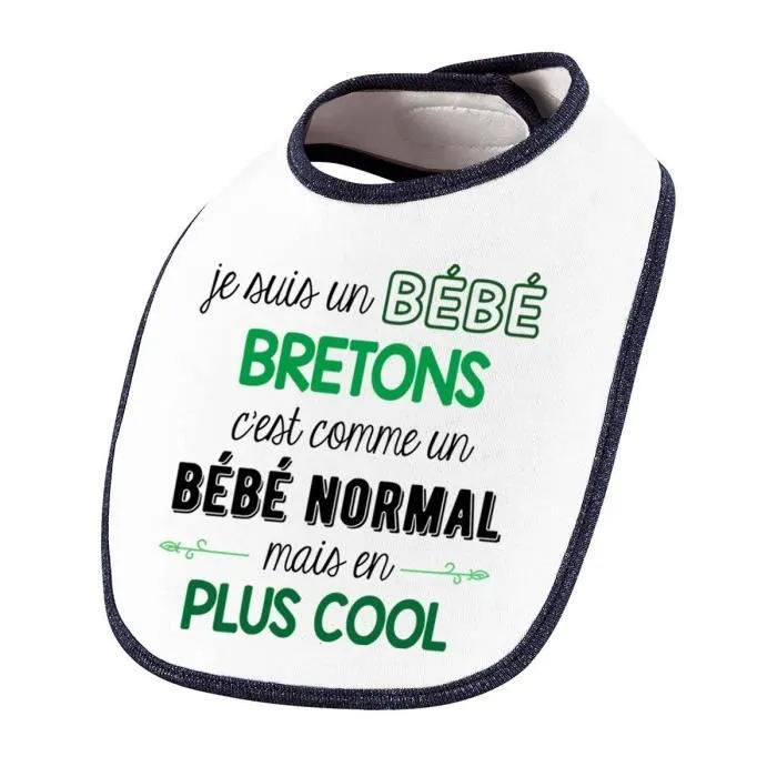 Bavoir fier d'être Bretons | Cadeau Naissance Baby Shower Noël Anniversaire Enfant Nourrisson-0
