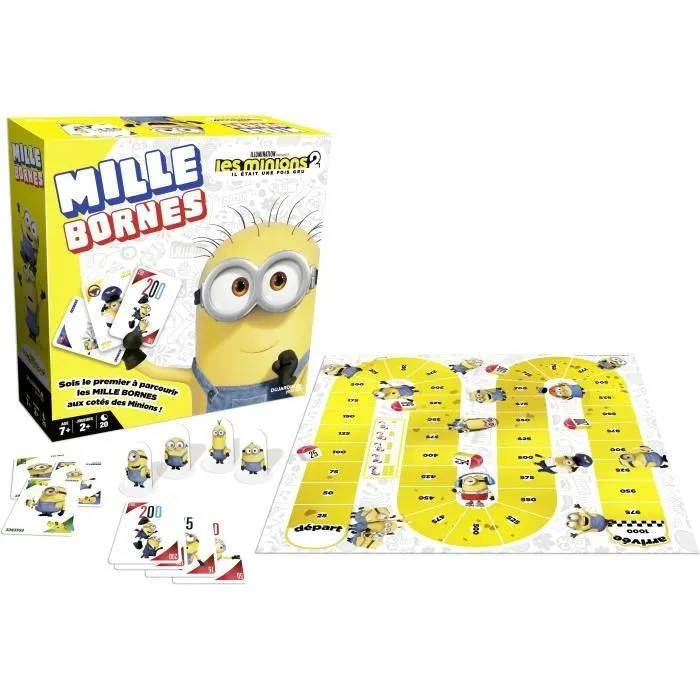 Jeu de cartes 1000 bornes Minions - Dujardin - Pour enfants à partir de 7 ans - Intérieur-1