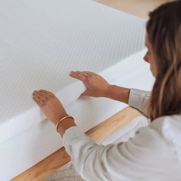 Surmatelas - HYPNIA - Bambou - 140 x 190 cm - 8 cm mémoire de forme - Déhoussable-2