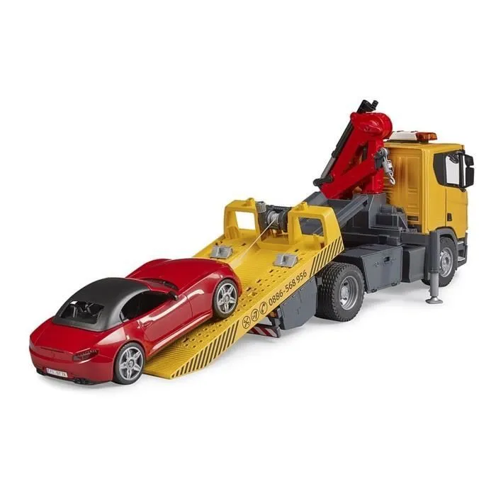 Remorqueuse Scania Super 560R avec module son et lumière et véhicule Roadster - BRUDER - Jouet pour enfant-3