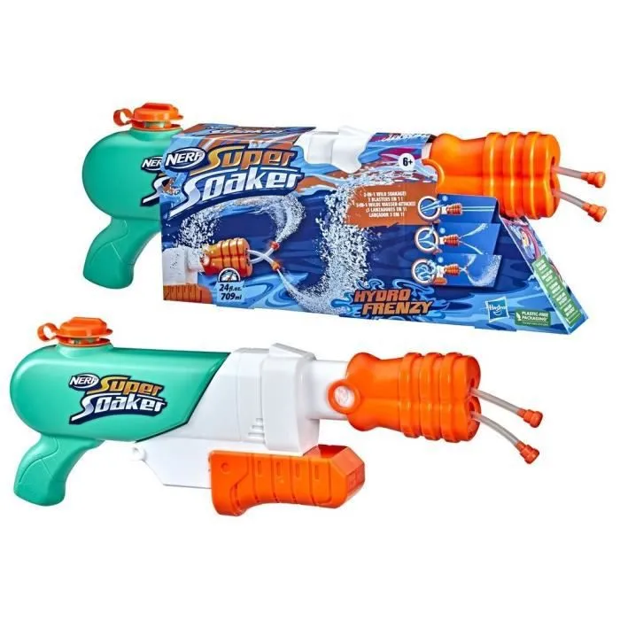 Pistolet à eau Hydro Frenzy NERF Super Soaker - 3 blasters en 1 - Mixte - A partir de 6 ans-0