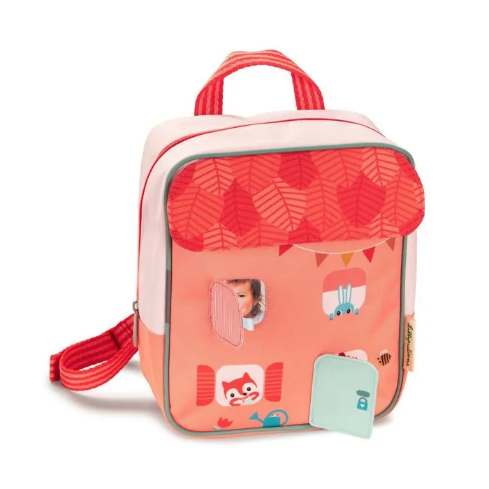 Sac à dos enfant - LILLIPUTIENS - Maison forêt - Polyester recyclé - 24x28x12 cm - Dès 3 ans-2