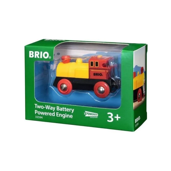 Locomotive BRIO en bois - Jaune - Bi-directionnelle - Phares lumineux - Ravensburger - Dès 3 ans-4