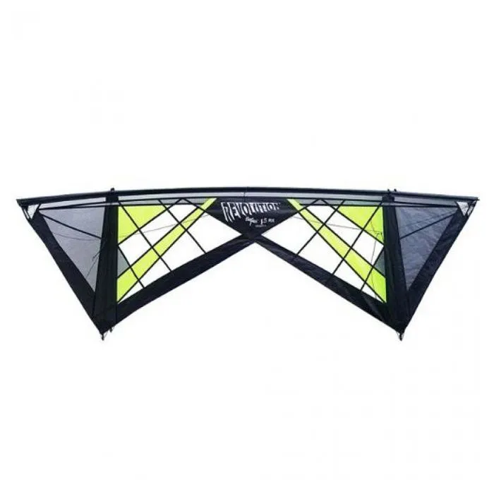 Cerf-volant 4 lignes - Revolution Kites - Reflex 1.5 SpiderWeb - Poignée lime-1