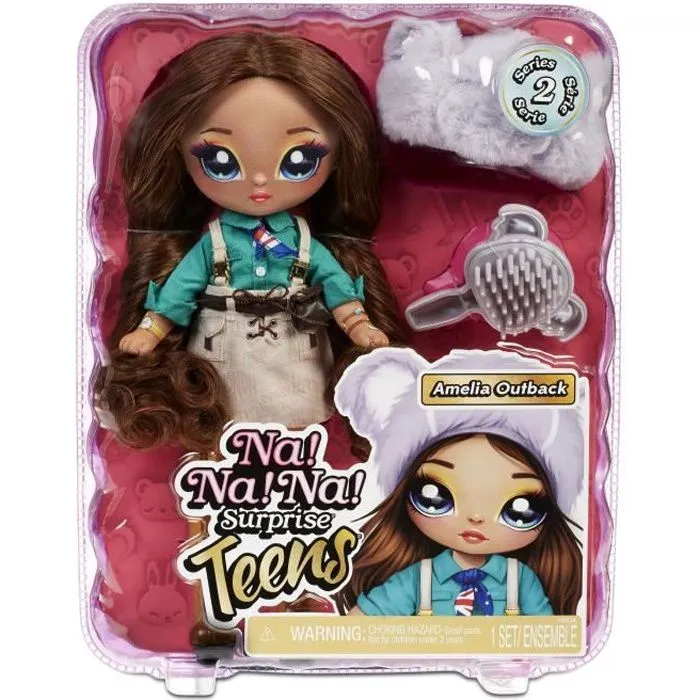 Na! Na! Na! Surprise - Poupée Mannequin Teens 28cm en Tissu - Amelia Outback - Thème Koala-0