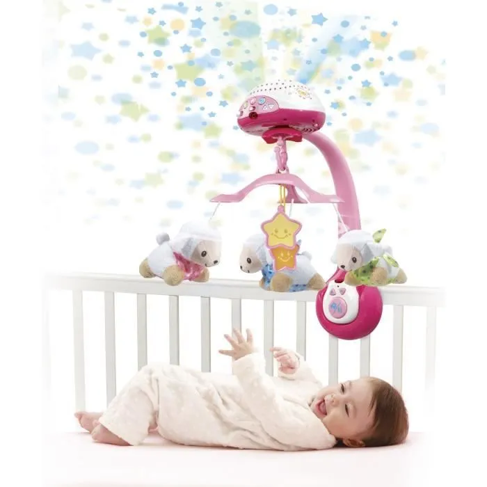 VTECH - Vtech Baby - Mobile Lumi Mobile Compte-Moutons Rose-1