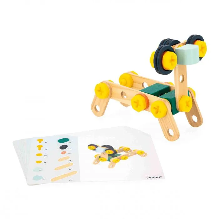 Baril 50 Pièces Brico'Kids - Jeu de Construction Enfant - 48 Accessoires + 2 Outils - Jeu d'Imitation - Dès 3 Ans-2