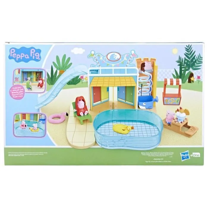 Coffret Peppa Pig Le parc aquatique de Peppa avec 2 figurines et 15 accessoires pour enfants dès 3 ans-5