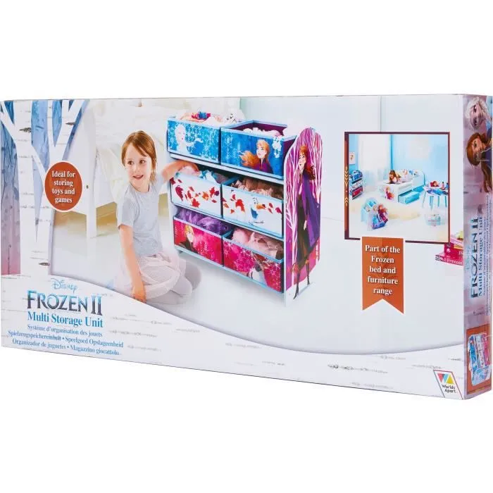 Disney La Reine des Neiges - Meuble de rangement pour chambre d’enfant avec 6 bacs-4