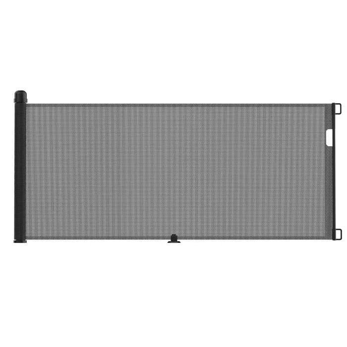 XMTECH Barrière de Sécurité pour Bébés - Chiens Rétractable (Large : 0 - 300 CM) - le noir - Pour l'intérieur et l'extérieur-0