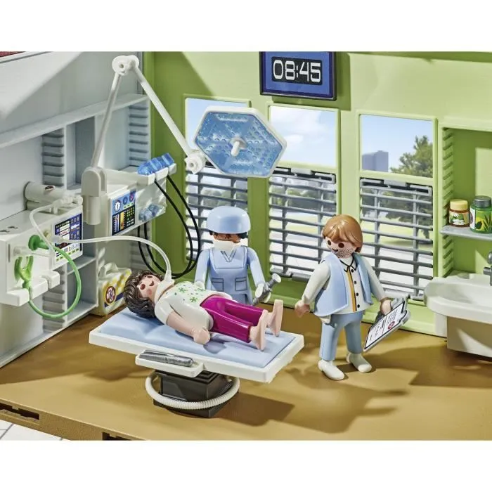 PLAYMOBIL 71615 Hôpital aménagé, Action Heroes, L'hôpital, 165 pièces, Dès 4 ans-4