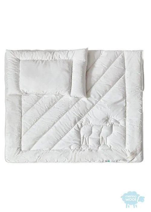 Couette en laine pour enfants, légère, douce, format 100x140 cm, 500 g/m², parfaite pour un enfant-3