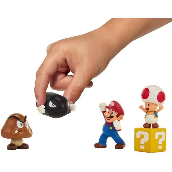 Figurines Mario - Coffret diorama classique - JAKKS PACIFIC - 5 personnages inclus - Garçon à partir de 3 ans-1