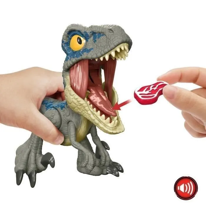 Jurassic World-Vélociraptor Blue Méga Rugissement-Son, grande mâchoire HVB44-2