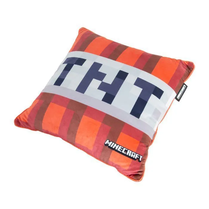 Coussin Décoratif Carré- ROBA - Minecraft – TNT – Tissu Velouté Ultra Doux – 38x38 cm-2