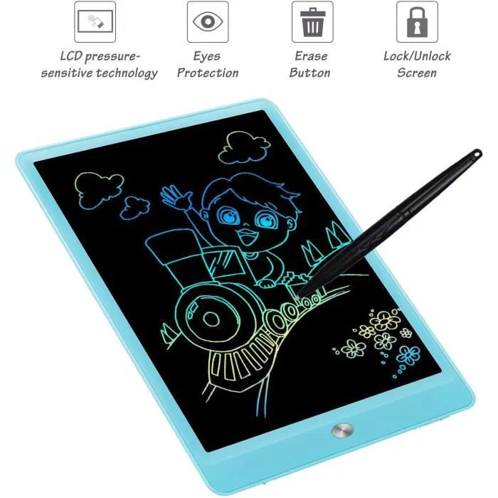 Ardoise magique électronique multicouleur - Tablette avec stylet pour dessiner-2