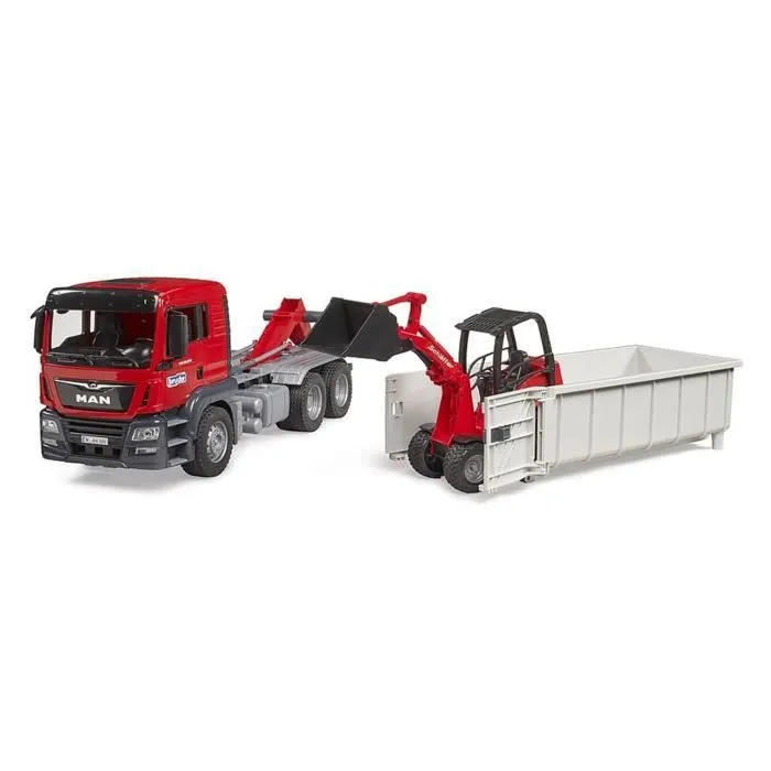 Camion MAN TGS avec benne amovible et chargeur Schäffer - BRUDER-1