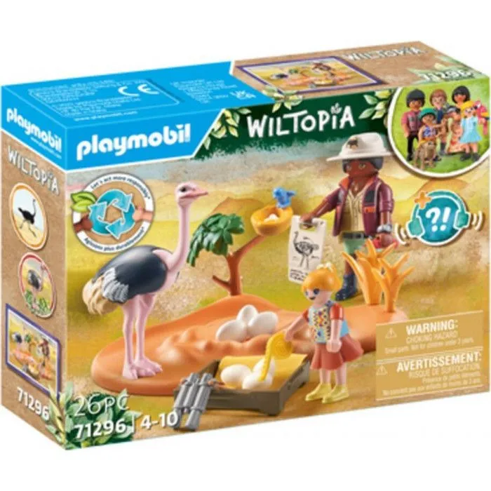Jouet - PLAYMOBIL - Wiltopia 71296 Explorateurs et nid d'autruche - Mixte - Blanc - Enfant-1