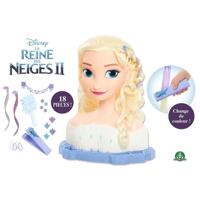 Tête à Coiffer Deluxe La Reine des Neiges 2 - Elsa - Disney Princesses-1
