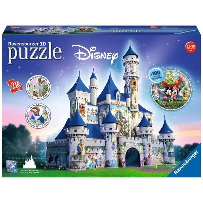 Puzzle 3D Château Disney - Ravensburger - 216 pièces - Sans colle - A partir de 12 ans-4