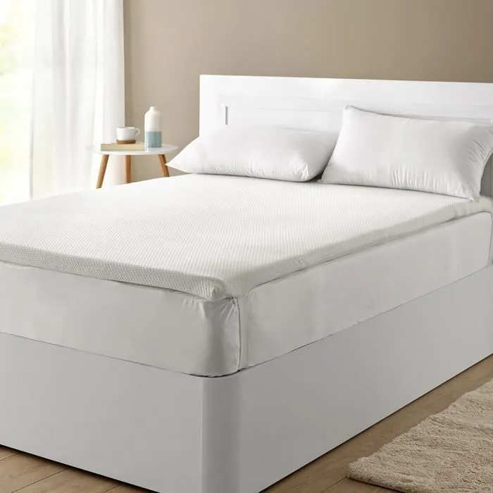 Classic Blanc - Surmatelas Confort Plus en mousse à mémoire de forme et traitement à l'Aloe vera de 5 cm - 120x190/200cm-1
