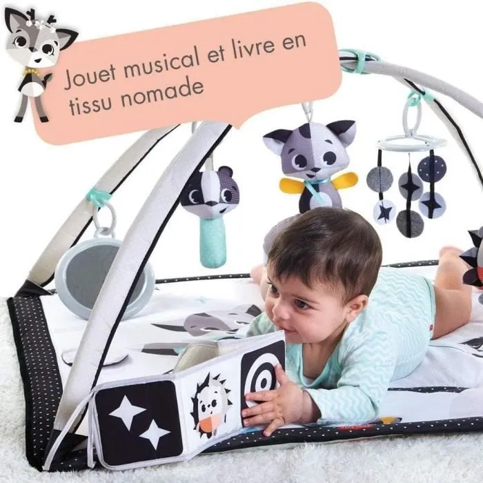 Tiny Love Gymini Tapis d'éveil Bébé Musical, Design, Collection Black & White, Dès la naissance, 0m +, 93 x 85 x 49 cm-2