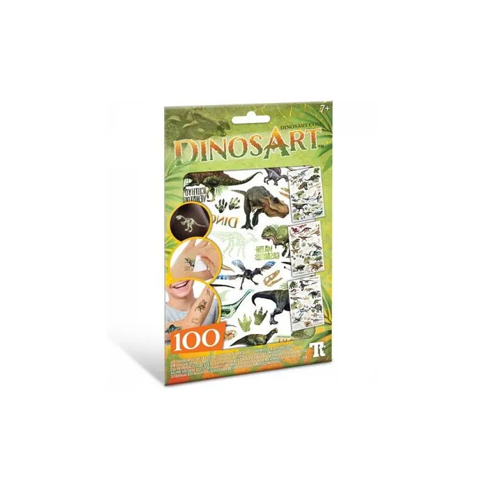 Kit de tatouage temporaire - DINOS ART - 15302 - Multicolore - 100 pièces - Pour enfants-3