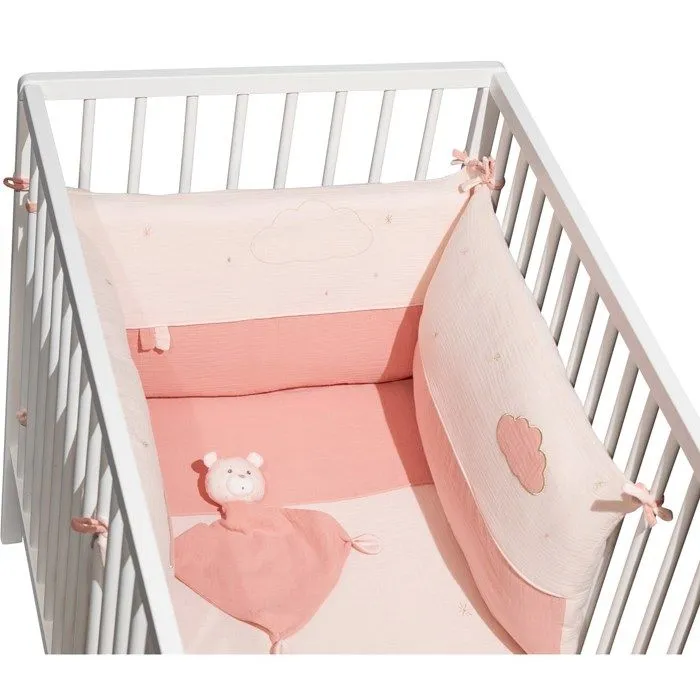 Édredon - LILY POUDRÉE - Rose - 100% coton - 140x70 cm-2
