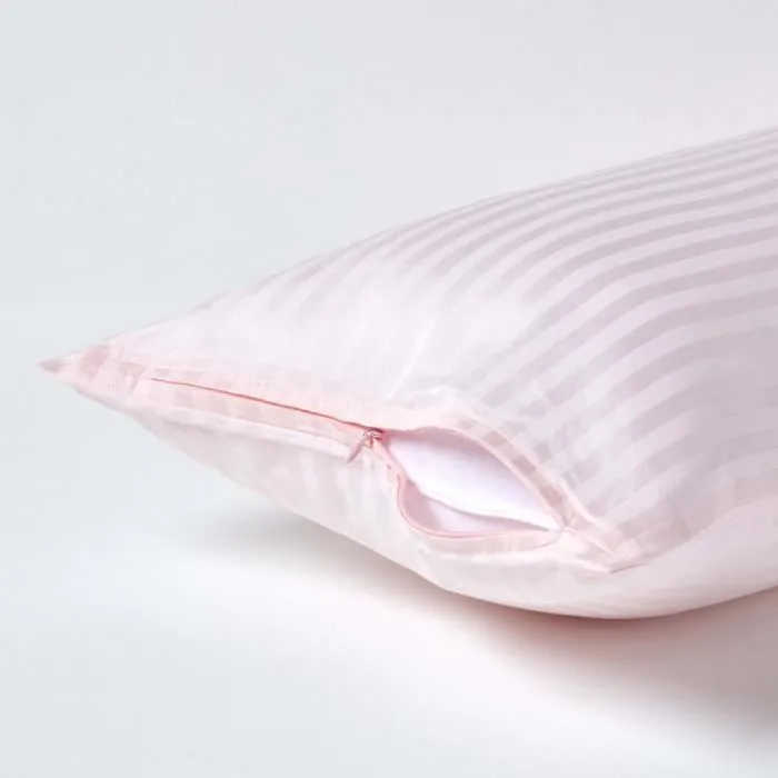 Taie d'oreiller - Homescapes - Rose - 100% coton égyptien - 330 fils - 40 x 80 cm-2