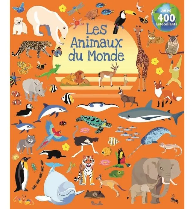 Piccolia - 400 autocollants Les animaux du monde - DAPHNE-0