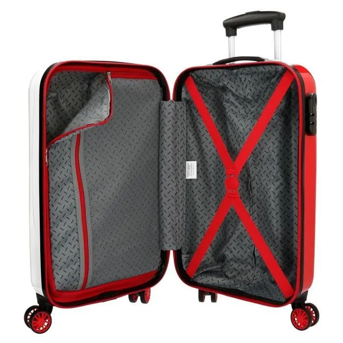 Valise Trolley Cabine Cars - DISNEY - ABS - 4 roulettes - Multicolore - Blanc - Cadenas TSA - 55 cm-1