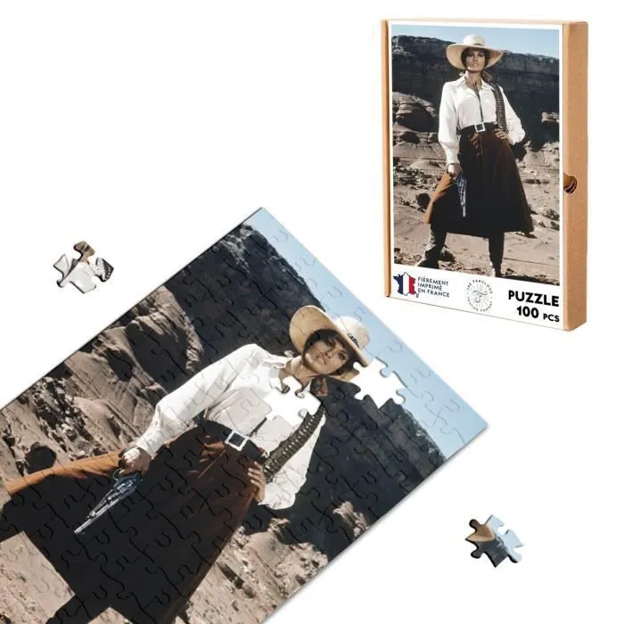 Puzzle Classique - FABULOUS - Femme Cowboy Western Revolver - 100 Pièces - Mixte - Intérieur-0