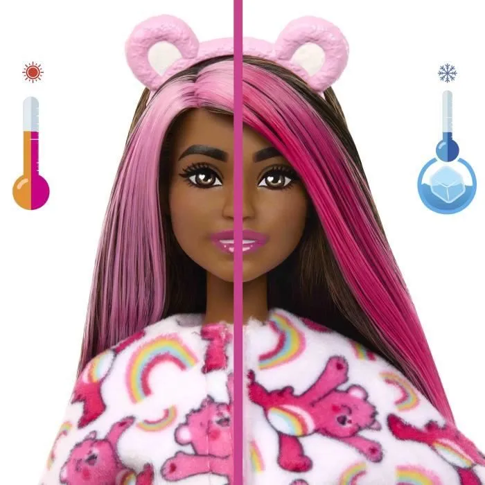 Poupée Barbie Cutie Reveal Bisounours Toucâlin Rose - 3 ans+- JCN95-4