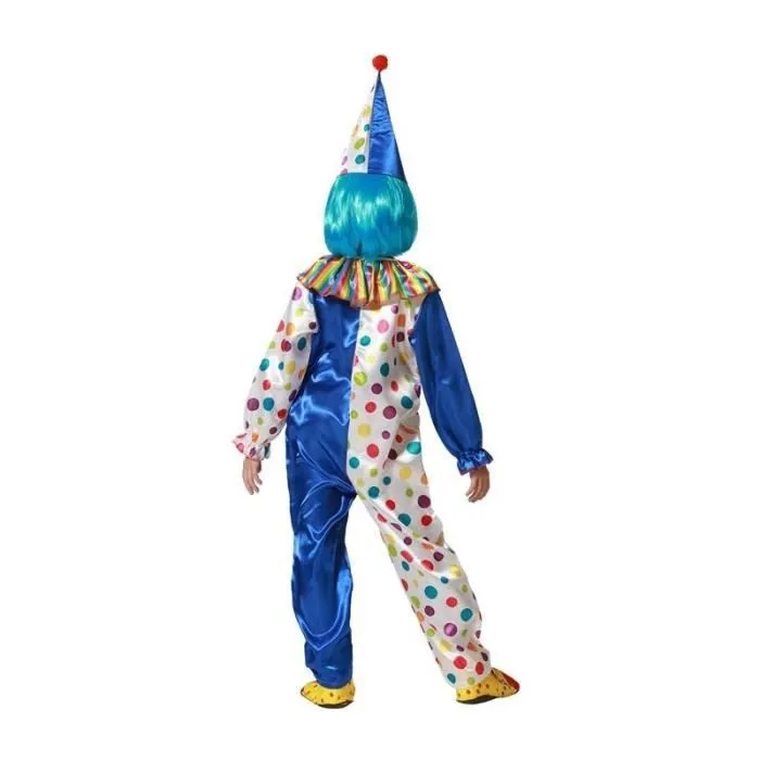 Déguisement Enfant Clown - ATOSA - Clown - Bleu - Multicouleur - Tissu satiné-1
