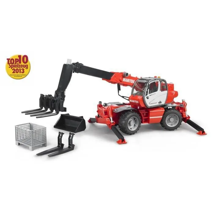 Manitou Téléscopique MRT 2150 - BRUDER - Avec Accessoires-3