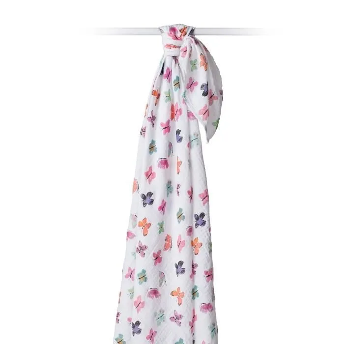 Lange en mousseline de coton - Lulujo - 120x120 cm - Blanc - Mixte-1