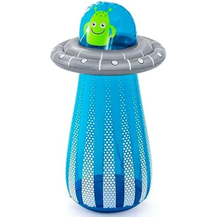 Bestway Sac de Frappe arroseur Gonflable UFO Blaster - 61 cm x 61 cm x 119 cm - Bleu-0