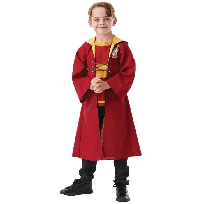 Déguisement Quidditch Enfant - Harry Potter - Rouge - 11 ans - Gryffondor - Cape, Top et Lacets-0