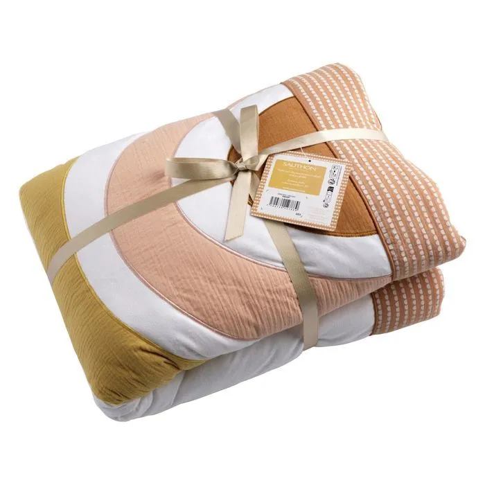 Tapis bébé en velours - SAUTHON - Sunlight - Blanc - 100x100cm-1